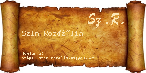 Szin Rozália névjegykártya
