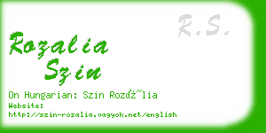 rozalia szin business card